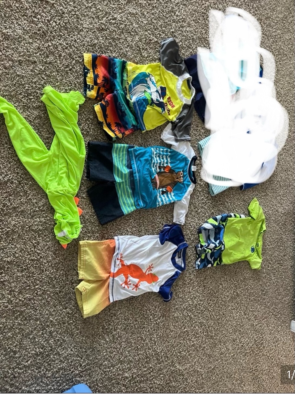 Boys Mixed Swim Set - Bright Neon & Ocean Prints